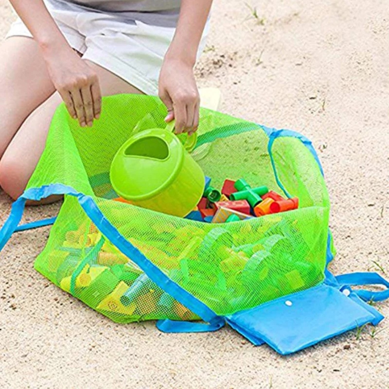 Beach Towel Large - Kinder-Strandtasche aus Netzstoff, tragbar, für Spielzeug,