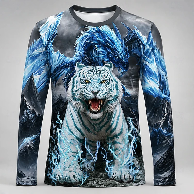 Herren Langarmshirt mit Blau-W – Tee Graphic Print Bewertung und Preis